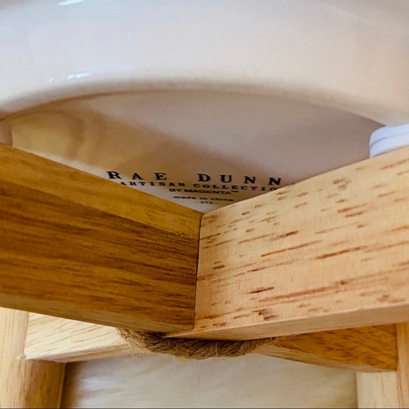 Rae Dunn PLANT Planter with Wooden Stand Mom Gift - Picture 8 of 8